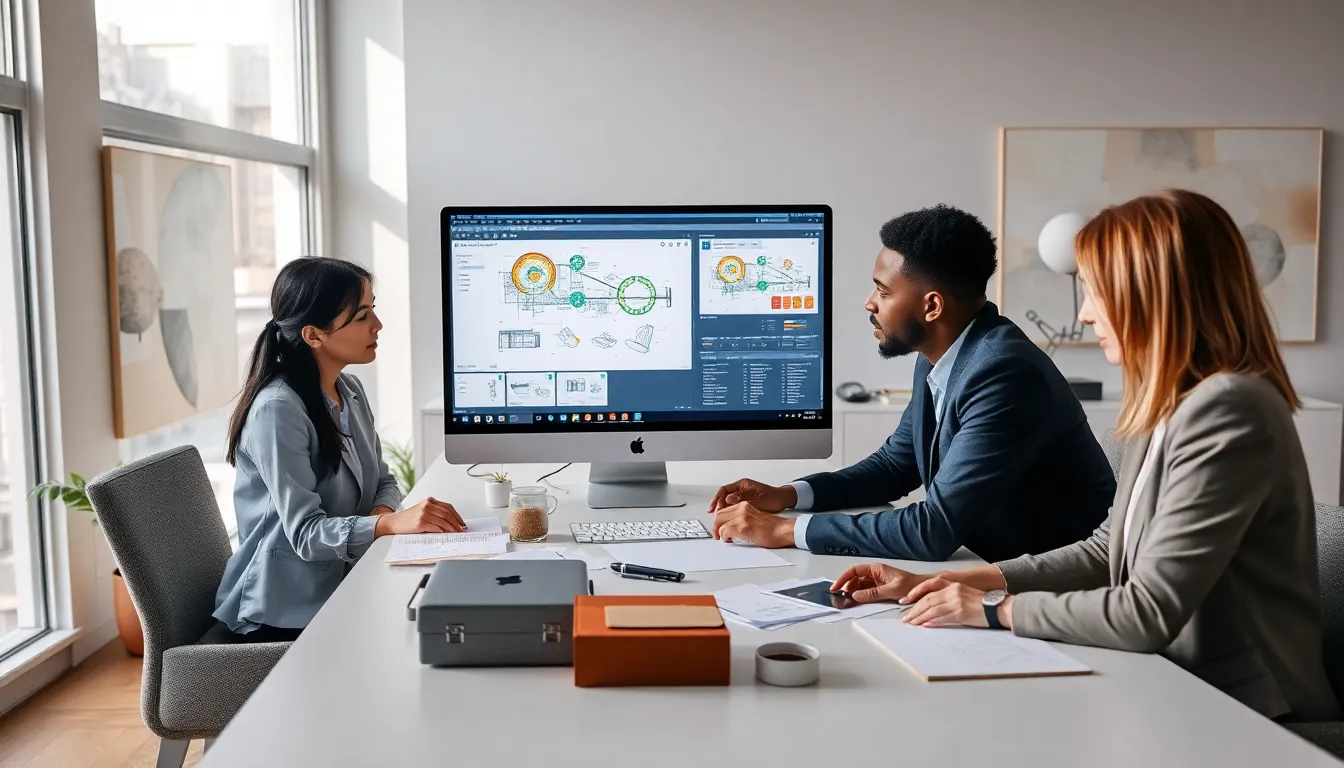 diverse group engaging in an online interior design program.